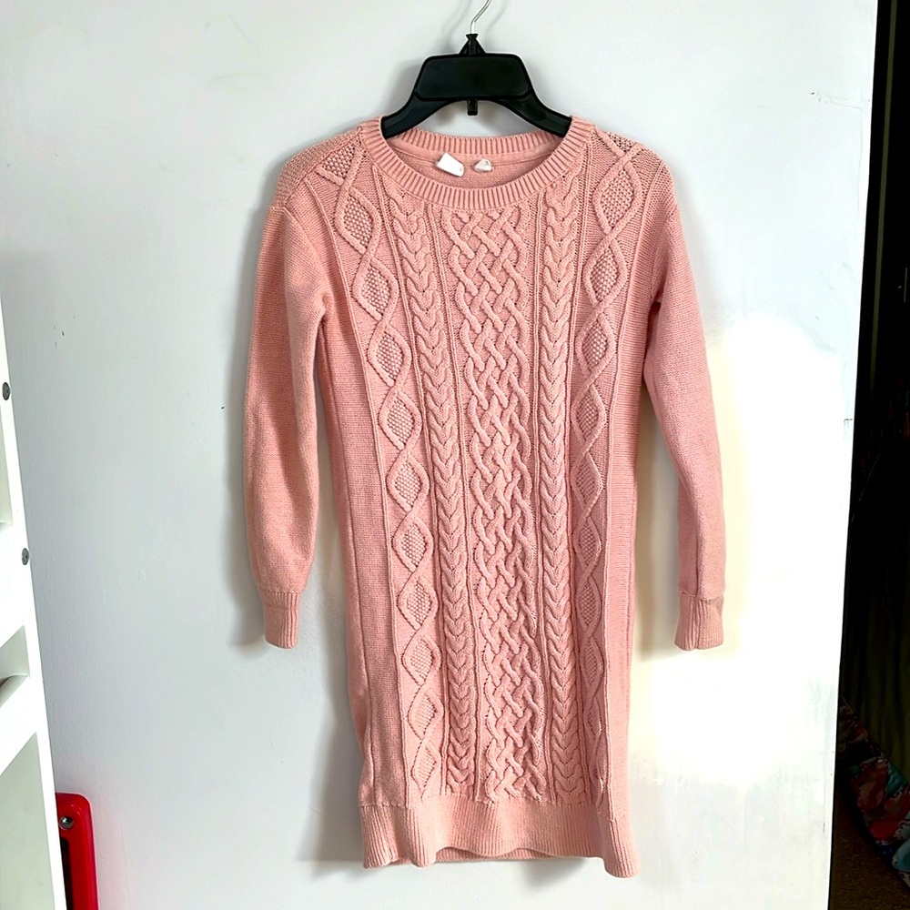 Gap kids cable knit dress / pink